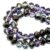 DIQIO 10mm Sparkle Abacus Faceted Crystal Beads (60-68pcs, Magenta Black)