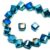 DIQIO 8mm Sparkle Cube Diagonal Crystal Beads (63-68pcs, Peacock Blue AB)