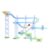 Discovery Marble Run Race Track – 58-Piece Marble Maze Construction Set| 6 Marbles| STEM Learning Activity| Sensory Toy Building Kit| Educational Physics & Engineering Toy for Kids Ages 6+