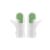 Dishwashing Gloves with Silicone Scrub Bumps, Waterproof Rubber, 1 Pair (Double‑hand Brush (Green))