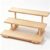 Display Riser Rustic Storage Shelf for Countertop Desktop Organization (Wood)