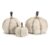 DISTRESSED CREAM PUMPKINS 3 SIZES