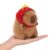 Ditucu Cute Palm-Sized Capybara Plush Wear Strawberry Hat Soft Small Capibara Stuffed Animal Plushies Toys Dolls Gifts for Kids Brown 6 inch