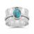 Divyanshi Jewellers Solid 925 Sterling Silver Turquoise Oval Stone Spinner Ring – Unique Handmade