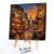 DIY Acrylic Painting Kit Flower Town Scenery Paint by Numbers