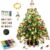 DIY Beaded Christmas Tree Kit with LED Light, Beginner-Friendly 3D Handmade Mini Crystal Bead with Colorful Beads Metal Frame and Angel Topper