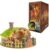 DIY Book Nook 3D Wooden Puzzle with LED Night Light Miniature Dollhouse Kit for Home Desktop Decoration, Ideal Parent-Child Activity & Festival Gift for Adults