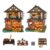 DIY Book Nook Kit, 3D Wooden Bookshelf Insert Decor, Princess Castle DIY Craft Kit for Adults, Unique Gifts for Book Lovers (Bridge Machiya)