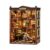 DIY Book Nook Kit, 3D Wooden Puzzle Miniature House Kit with LED Light, Dinosaur Fossil Museum Bookend Dollhouse, Creative Arts & Crafts Project for Adults and Teens Age 14+ (Fossil Museum)
