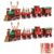DIY Christmas Wooden Train Set 3D Assembly Puzzle, Steam Train Model (2 pcs)