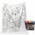 DIY Coloring Throw Blanket Craft Set – Soft Flannel with 24 Markers, Fun Creative Gift for Kids, Teens, Adults & Holiday Family Time