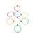Diydeg Hopscotch Rings Game for Kids, Physical Development Toy with Colorful Activity Rings Balance Training Features, Playground Toys for Backyard School Playground Exercise (Medium 28cm)
