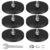 DIYMAG Round Rubber Coated Magnets Heavy Duty,6pcs 1/4in Screw Hole Stud