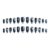 DIY Manicure Kit: 24Pcs Almond Press On Nails in Black Marble, Versatile for Any Occasion