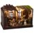 DIY Miniature House Set, Reading Corner Set, 3D Wooden Jigsaw Puzzle Bookshelf Craft Set, Doll’s House Set with LED Lights, Miniature Architecture Set Suitable for Adults (TSZH-6810-6809)