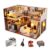 Diymnhaus-Miniature Dollhouse Kit DIY Japanese-Style Romantic Attic Miniature BuildlingModel Adult Assembly Kit with Music 3D Wooden Craft Ornament Creative Gift for Adults