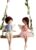 DIY Needle Felting Kit Couple Family Fairy on Swing for Starter (White)