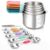DIYORA Magnetic Measuring Cups and Spoons Set, 13-Piece 304 Stainless Steel Measuring Set with Leveler, Mini Whisk, Conversion Chart, Double-Sided Spoons for Baking and Cooking