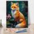 DIY Paint by Numbers for Adults Beginner Red Fox Paint by Number for Adults Red Fox in The Forest Canvas Painting Kit Oil Painting Kit for Art Crafts Kits Gift 16×20 Inch Without Frame
