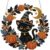 DIY Rhinestone Decoration Kit Acrylic Ornament Double-Sided (Black Cat