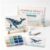 DIY Sea Glass Mosaic Art Kit, Complete Ocean DIY Craft Set with Glue Tweezers Mini Easel & Guide, Modern Minimalist Coastal Tabletop Decor, Beginner Friendly Beach Themed Gift (B-1)