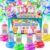 DIY Slime Kit for Girls, Galaxy Slime Making Kit for Girls 3-12, Glimmer Crunchy, Butter, Foam, Cloud Slime with Add-ins, Foam Balls, Charms, Party Favors Gift Toys for Kids