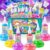 DIY Slime Kit for Girls, Galaxy Slime Making Kit for Kids, Glitter Slime Making Kit with Add-ins, Glimmer Crunchy, Foam Balls, Charms, Glitters, Gift Toys for Boys Girls 3-12