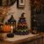 DIY Spooky Halloween Quilted Fabric Tree Kit, 3D Padded Sewing Craft, Cozy Tabletop & Mantel Shelf Decor, Handmade Holiday Craft Gift for Sewing Lovers，B
