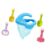 DJKGQET Sandbox Beach Toy Play Water,Dripper Beachs with Spilling, 5 Piece Sandcastle Toy Set for Shoreline Building, Pouring, and Yard Sand Time Shell Funnel Beach Digging Tools