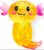 Djyxoglyn 3.54 in Orange Glitter Standing Axolotl Squishy Slow Rising