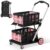 Dkenicor Collapsible Shopping Cart, 8-in-1 200LBS Multi Functional Utility Cart with 2 Storage Crate,Adjustable Handle Grocery Cart on Wheels for Shopping/Warehouse/Office/Supermarket