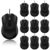 DLFTUOFULIUDA Wired Computer Mice 10 Pack Mini USB Silent Mouse Bulk, Ergonomic 3 Button Plug and Play Mice for Students Office School Home Remote Work PC