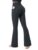 DLOODA Crossover Yoga Pants Women High Waisted Flare Leggings with Pockets