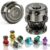 DND Dice Set 7Pcs Alchemist’s Metallic Elixir Metal Polyhedral Dice Set Dungeons and Dragons Role Playing Dice with Spinning Chalice Box for D&D,Sci-Fi,War,Crime Theme MTG RPG Tabletop Games
