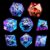 DND Dice Set 8PCS with Extra D20-Beholder’s Eye Dragon Eye Liquid Core Sharp Edge Handmade Polyhedral Resin 2×D20 D4 D6 D8 D10 D12 D10% Dungeons Dragons Tabletop RPG