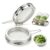 DnerLery 2 Pack Sprouting Lids with Drip Tray for Wide Mouth Mason Jars, Stainless Steel Fine Mesh Sprout Kit for Broccoli, Alfalfa, Mung Bean & Microgreens, Jars Not Included