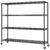 DNMDSXDRG 4-Tier Wire Shelving Rack with Wheels, 150x60x192 cm, Black
