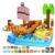 DOFASNCN Magnetic Building Blocks Magnetic Building Tiles Toys for Boys Girls Age 3+，Creative Plastic Magnet Square Gift for Kids New Pirate Ship 100PCS