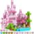 DOFASNCN Pink Magnetic Building Blocks Magnetic Building Tiles Toys for Boys Girls Age 3+，Creative Plastic Magnet Square Gift for Kids Pink Castle 100PCS