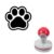 Dog Paw Print Self-Inking Rubber Craft Stamp for Planner 1.6″ Round