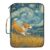 Dog Starry Sky Wide File Folders Laege Capacity 1.5 Inch 3 Ringing Zippered Binder Bag with Zipper Closure for Office Supplies