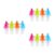 DOITOOL Ice Pop Molds Set of 3 Reusable Plastic Freezer Molds with Easy Release Lid Diy Molds for Homemade Juice Yogurt Applesauce Gelatin Fruit and Pudding Treats