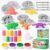 DOLIVE Dinosaur Eggs Dough Play Sets for Kids Ages 3-8, 5 Dino 3D Toys with Adventure Map, Play Clay Tools, Easter Birthday Christmas Gift for Boys Girls