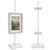Donghome 18” Steel Adjustable Tabletop Easel Stand,Picture Frame Holder for Display,Decorative Stands for Photos,Plates,Painting,Artwork,Poster,Books (White, 18 in)