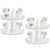Donop 4 Pack Corner Shower Caddy, Acrylic Suction Cup Shelf with Hooks, No Drill Wall Organizer for Tile Glass, Reusable No Residue Bathroom Storage
