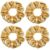 DOPENSPI 4PCS Scrunchies for Women, Sparkly Ponytail Holders Gold Hair Ties Gold Hair Scrunchies Hairband for Women Retro Theme Party Shiny HairAccessories