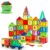 Dopyye 132 PCS Magnetic Tiles Building Blocks with 2 Cars, STEM Educational Construction Montessori Toys for Kids Ages 3 4 5 6 7 8 9, Magnet Building Set Gift for Boys Girls