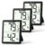 DOQAUS 3 Pack Digital Hygrometer Indoor Thermometer, Digital Temperature and Humidity Monitor with Large 3.4″ LCD Display, Humidity Meter for House, Baby Room, Office, Greenhouse, Cellar