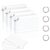 DORFAS 200 Count 3 x 5 Inch White Index Cards with Binder Rings, Lined & Blank Study Cards, Thick Cardstock Flash Cards for Students & Teachers, Color-Coded Notecards for School, Home, Work