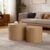 Dorivibe Nesting Round Coffee Table Set of 2, Accent End Table for Small Spaces, Morden Drum Side Table, Wooden Circle Center Table for Living Room, Fully Assembled – Natural